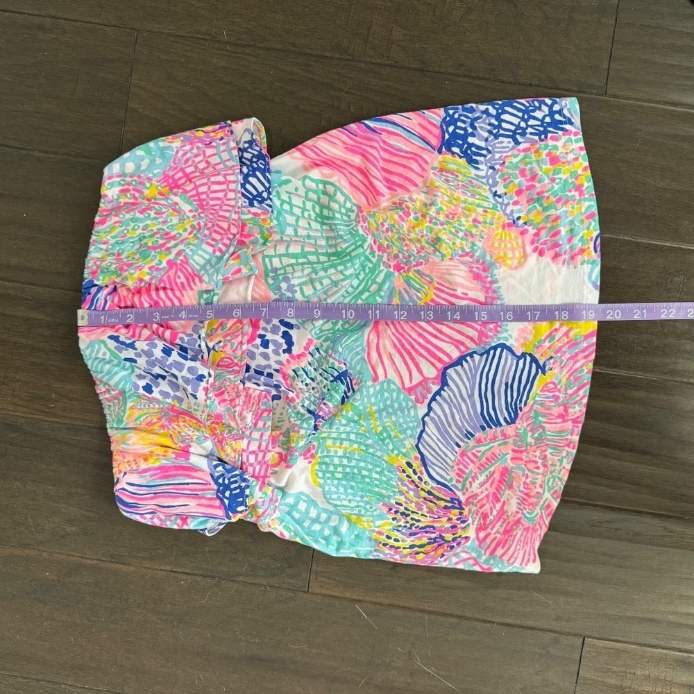 Lilly Pulitzer Rilo Ruffle Tube Top in Roar of the Seas size Medium - Picture 6 of 7